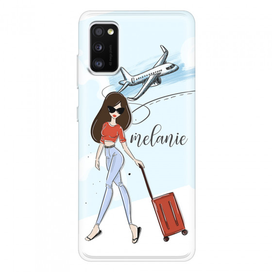 SAMSUNG - Galaxy A41 - Soft Clear Case - Travelers Duo Brunette