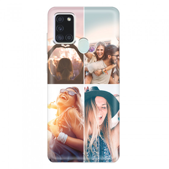 SAMSUNG - Galaxy A21S - Soft Clear Case - Collage of 4