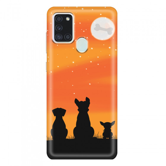 SAMSUNG - Galaxy A21S - Soft Clear Case - Dog's Desire Orange Sky