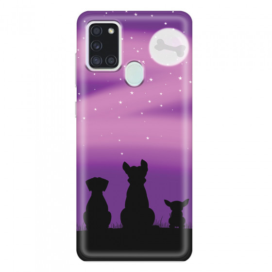 SAMSUNG - Galaxy A21S - Soft Clear Case - Dog's Desire Violet Sky