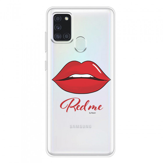 SAMSUNG - Galaxy A21S - Soft Clear Case - Red Me