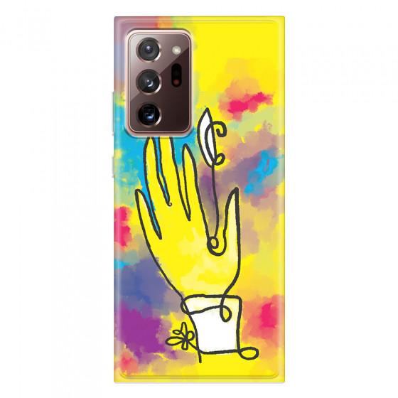 SAMSUNG - Galaxy Note20 Ultra - Soft Clear Case - Abstract Hand Paint