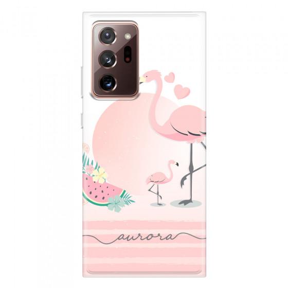 SAMSUNG - Galaxy Note20 Ultra - Soft Clear Case - Flamingo Vibes Handwritten