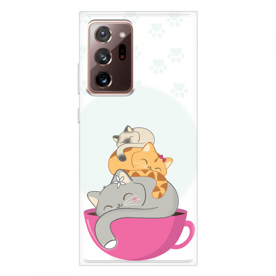 SAMSUNG - Galaxy Note20 Ultra - Soft Clear Case - Sleep Tight Kitty