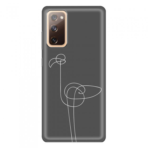SAMSUNG - Galaxy S20 FE - Soft Clear Case - Flamingo Drawing
