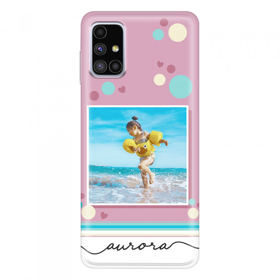 SAMSUNG - Galaxy M51 - Soft Clear Case - Cute Dots Photo Case
