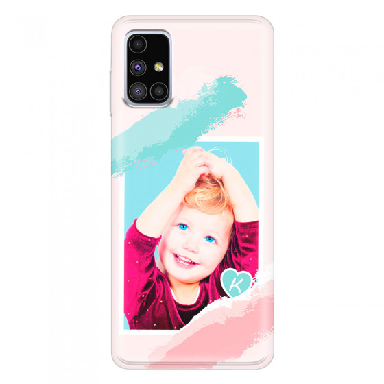 SAMSUNG - Galaxy M51 - Soft Clear Case - Kids Initial Photo