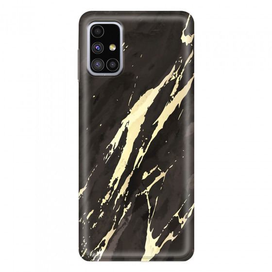 SAMSUNG - Galaxy M51 - Soft Clear Case - Marble Ivory Black
