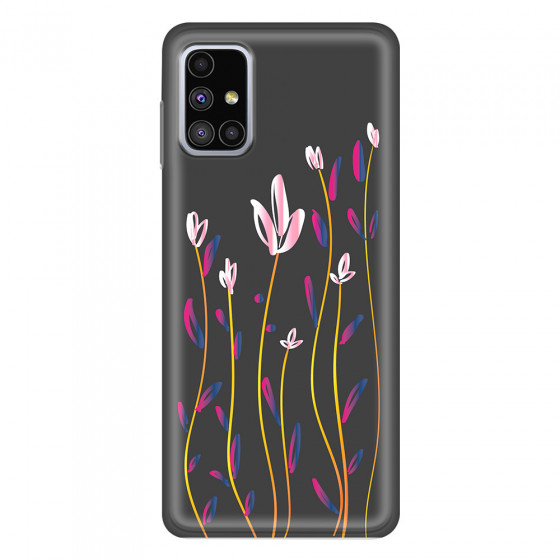 SAMSUNG - Galaxy M51 - Soft Clear Case - Pink Tulips