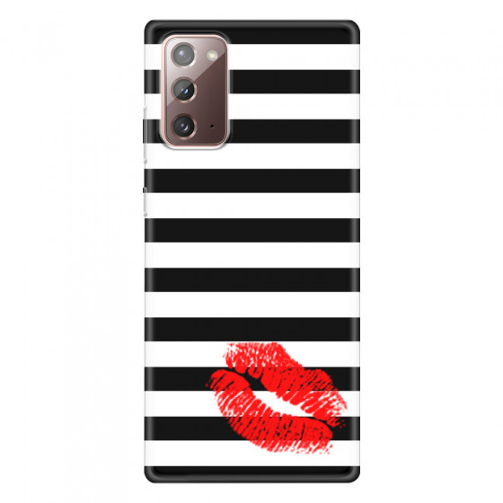 SAMSUNG - Galaxy Note20 - Soft Clear Case - B&W Lipstick