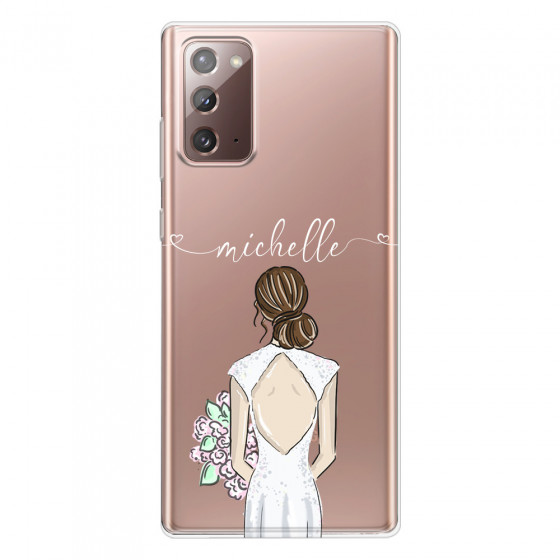 SAMSUNG - Galaxy Note20 - Soft Clear Case - Bride To Be Brunette II.