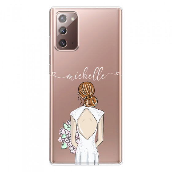 SAMSUNG - Galaxy Note20 - Soft Clear Case - Bride To Be Redhead II.