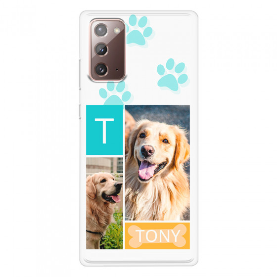 SAMSUNG - Galaxy Note20 - Soft Clear Case - Dog Collage