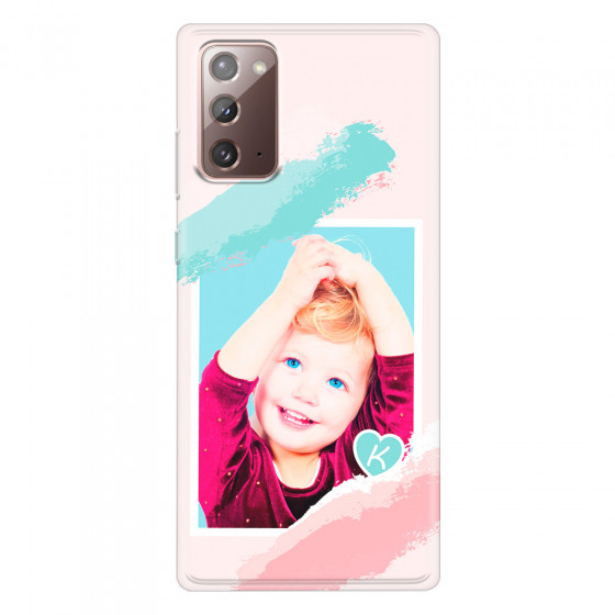 SAMSUNG - Galaxy Note20 - Soft Clear Case - Kids Initial Photo