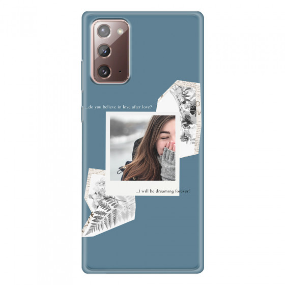 SAMSUNG - Galaxy Note20 - Soft Clear Case - Vintage Blue Collage Phone Case