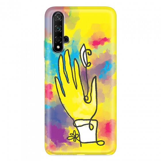 HUAWEI - Nova 5T - Soft Clear Case - Abstract Hand Paint