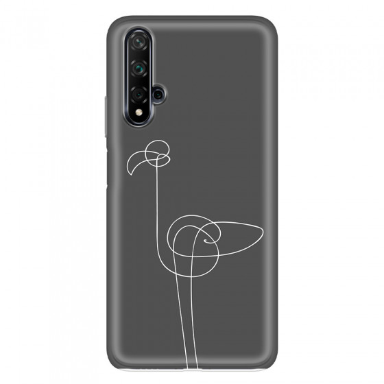 HUAWEI - Nova 5T - Soft Clear Case - Flamingo Drawing