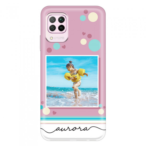 HUAWEI - P40 Lite - Soft Clear Case - Cute Dots Photo Case