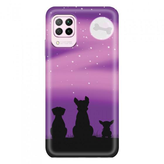 HUAWEI - P40 Lite - Soft Clear Case - Dog's Desire Violet Sky
