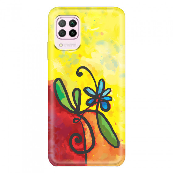 HUAWEI - P40 Lite - Soft Clear Case - Flower in Picasso Style