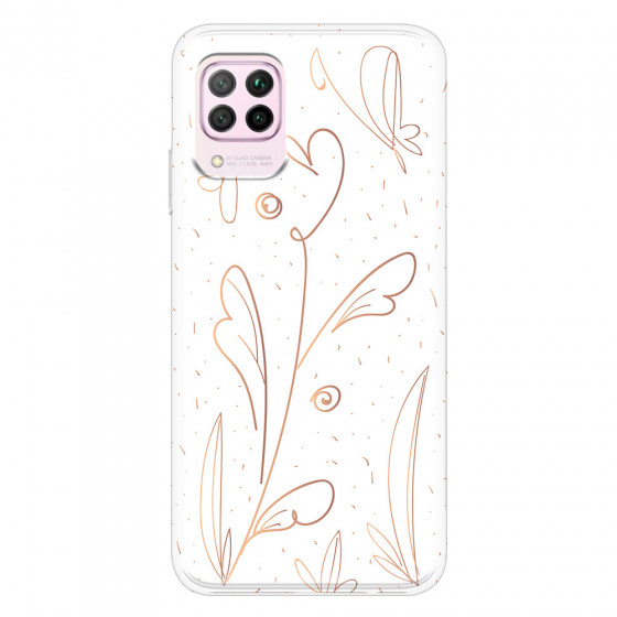 HUAWEI - P40 Lite - Soft Clear Case - Flowers In Style