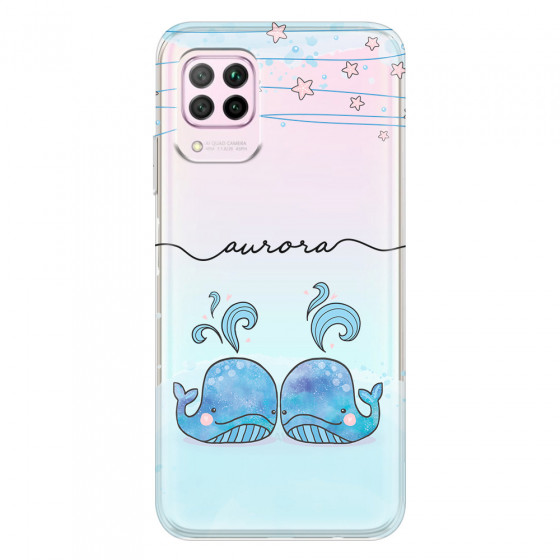 HUAWEI - P40 Lite - Soft Clear Case - Little Whales