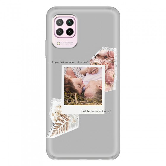 HUAWEI - P40 Lite - Soft Clear Case - Vintage Grey Collage Phone Case