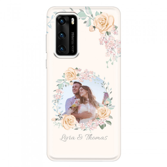 HUAWEI - P40 - Soft Clear Case - Frame Of Roses