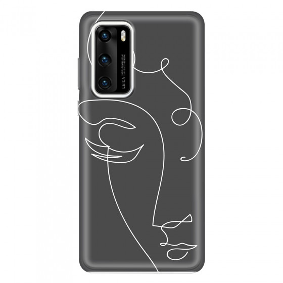 HUAWEI - P40 - Soft Clear Case - Light Portrait in Picasso Style