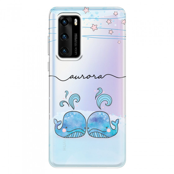 HUAWEI - P40 - Soft Clear Case - Little Whales