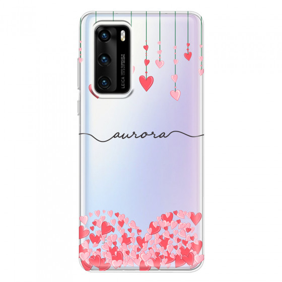 HUAWEI - P40 - Soft Clear Case - Love Hearts Strings