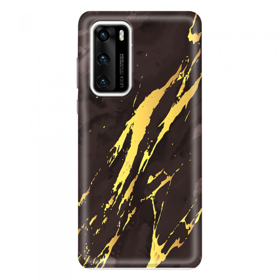 HUAWEI - P40 - Soft Clear Case - Marble Royal Black