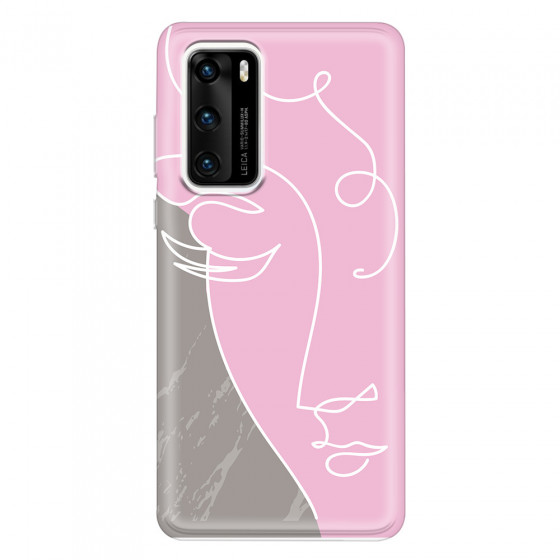 HUAWEI - P40 - Soft Clear Case - Miss Pink