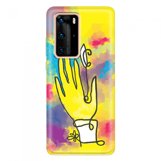 HUAWEI - P40 Pro - Soft Clear Case - Abstract Hand Paint