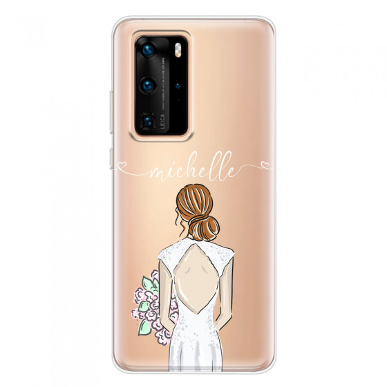 HUAWEI - P40 Pro - Soft Clear Case - Bride To Be Redhead II.