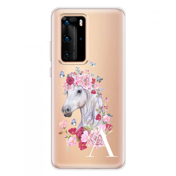 HUAWEI - P40 Pro - Soft Clear Case - Magical Horse White