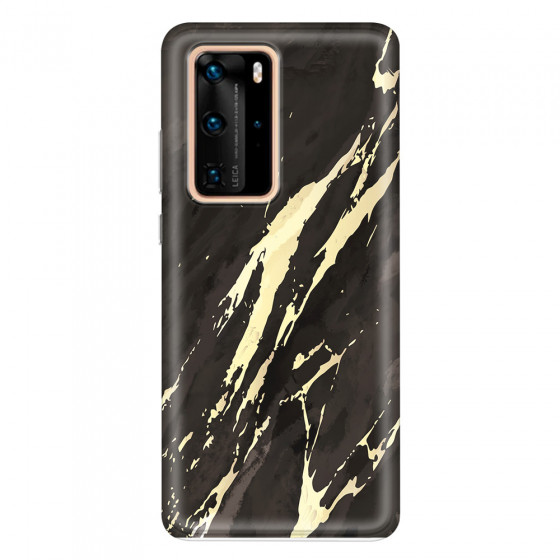 HUAWEI - P40 Pro - Soft Clear Case - Marble Ivory Black
