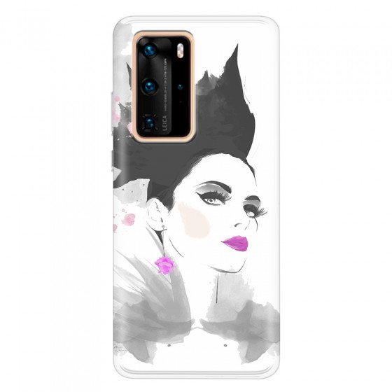 HUAWEI - P40 Pro - Soft Clear Case - Pink Lips