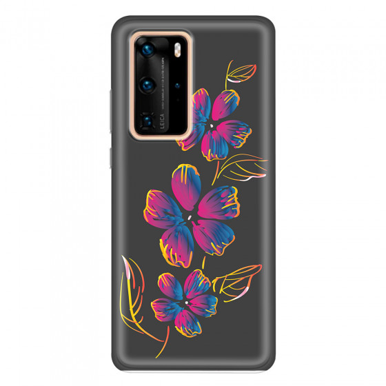 HUAWEI - P40 Pro - Soft Clear Case - Spring Flowers In The Dark