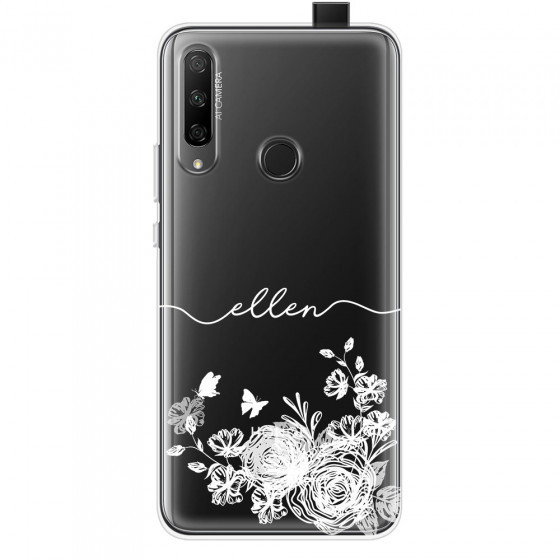 HONOR - Honor 9X - Soft Clear Case - Handwritten White Lace