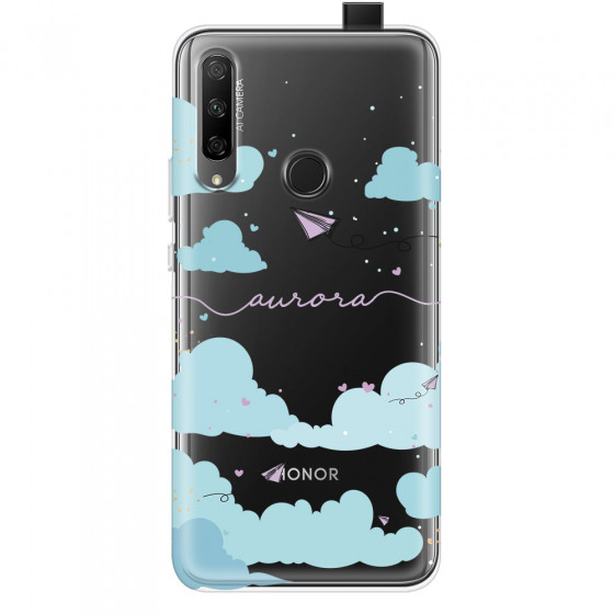 HONOR - Honor 9X - Soft Clear Case - Up in the Clouds Purple
