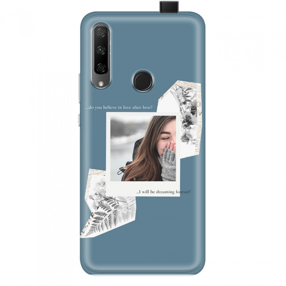 HONOR - Honor 9X - Soft Clear Case - Vintage Blue Collage Phone Case