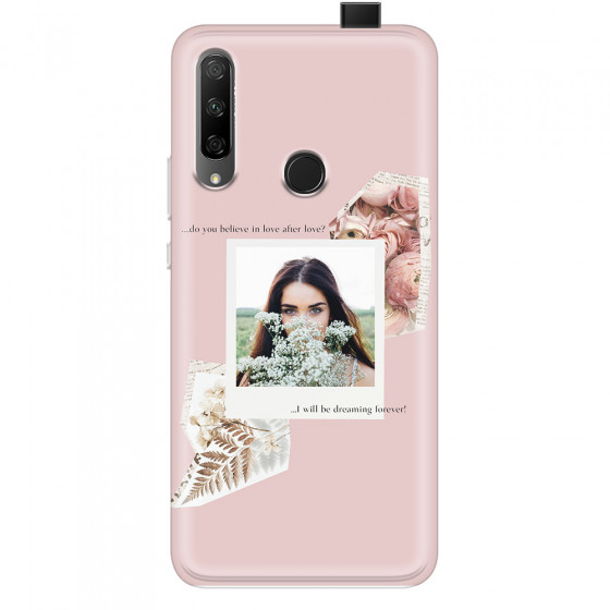 HONOR - Honor 9X - Soft Clear Case - Vintage Pink Collage Phone Case