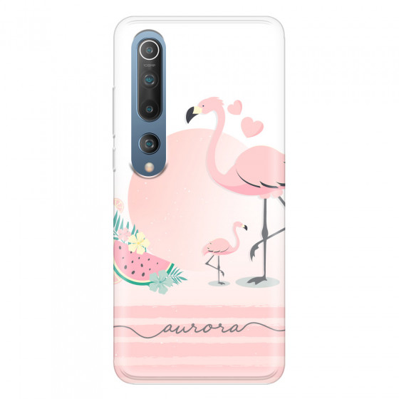 XIAOMI - Mi 10 - Soft Clear Case - Flamingo Vibes Handwritten