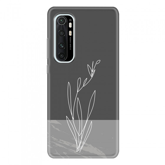 XIAOMI - Mi Note 10 Lite - Soft Clear Case - Dark Grey Marble Flower