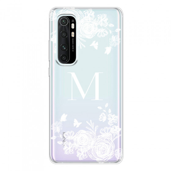 XIAOMI - Mi Note 10 Lite - Soft Clear Case - White Lace Monogram