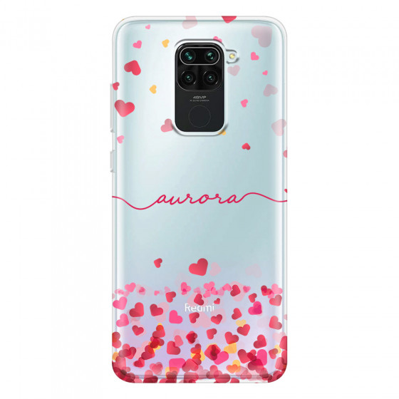 XIAOMI - Redmi Note 9 - Soft Clear Case - Scattered Hearts