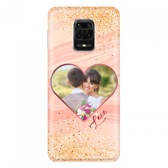 XIAOMI - Redmi Note 9 Pro / Note 9S - Soft Clear Case - Glitter Love Heart Photo