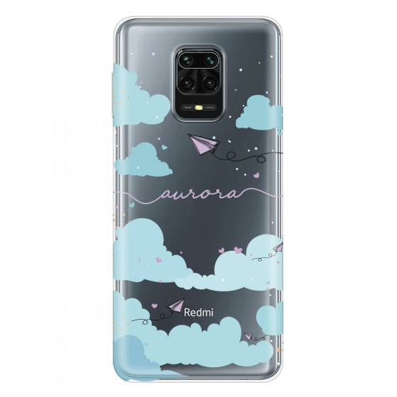 XIAOMI - Redmi Note 9 Pro / Note 9S - Soft Clear Case - Up in the Clouds Purple