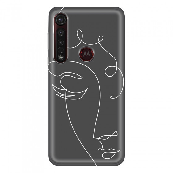 MOTOROLA by LENOVO - Moto G8 Plus - Soft Clear Case - Light Portrait in Picasso Style